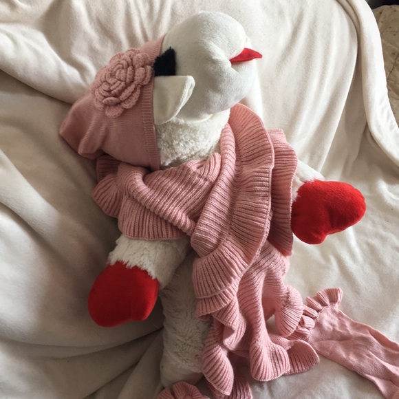 Lands' End Accessories - Land's End cherry pink ruffle scarf hat globes